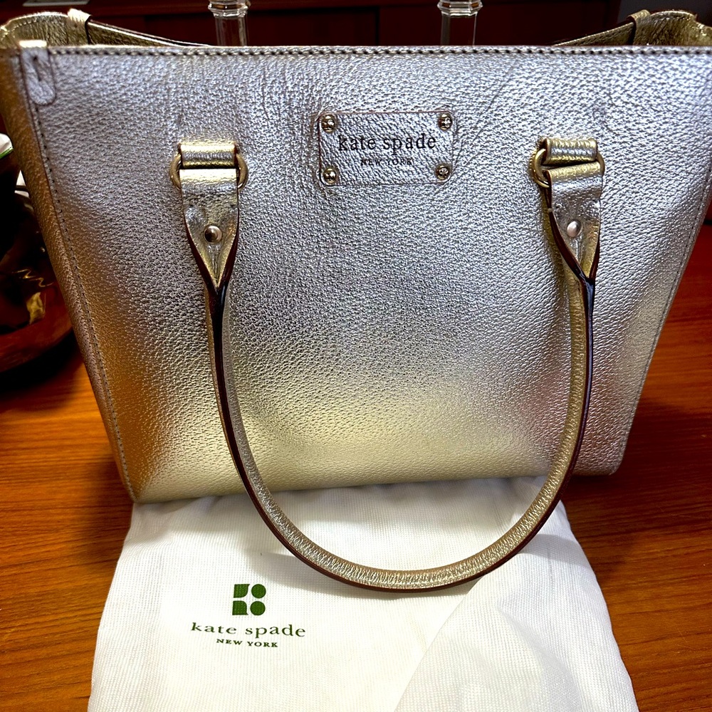 Kate Spade Large Metallic Gold Tote Gem